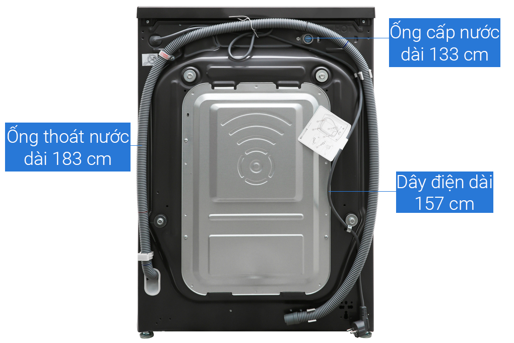 Máy giặt LG Inverter 10.5 kg FV1450S2B Màu Đen