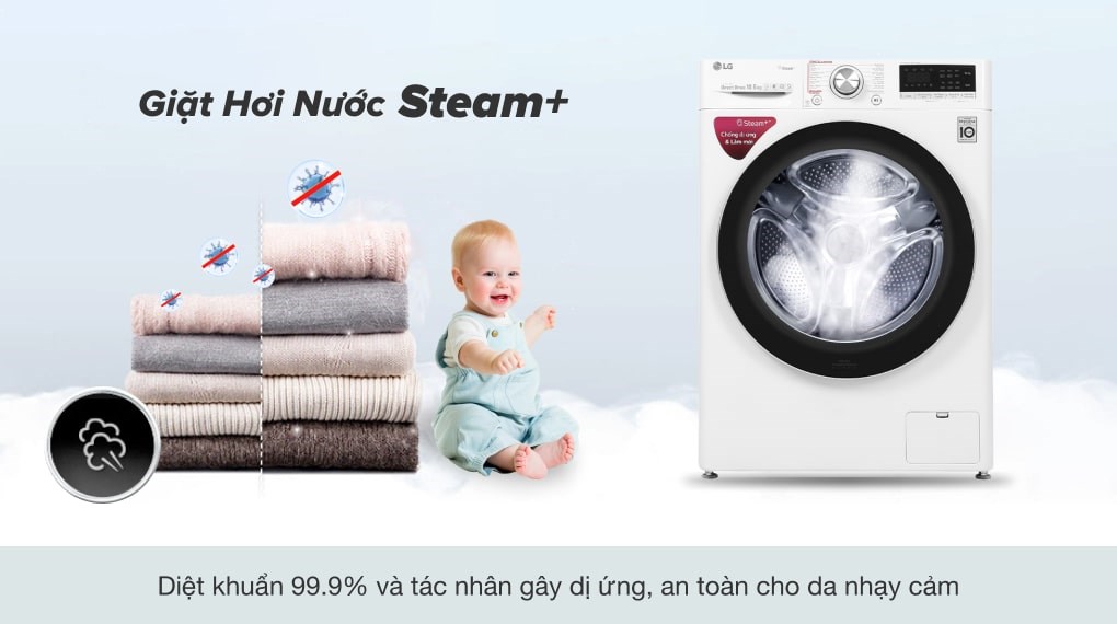 Máy giặt LG Inverter 10.5 kg FV1450S3W