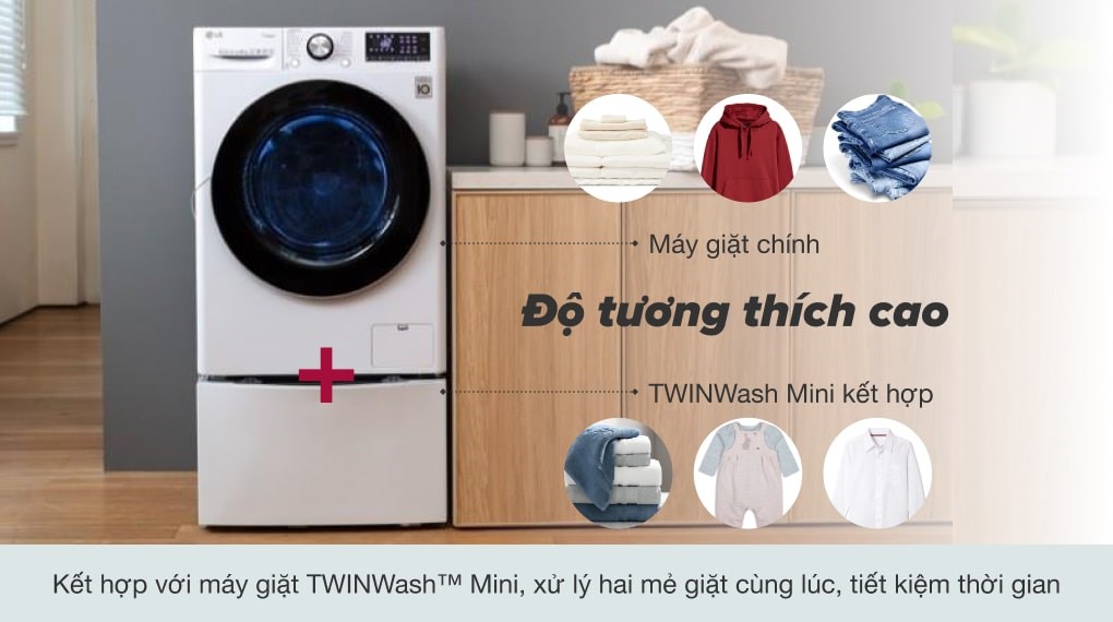 Máy giặt LG Inverter 10.5 kg FV1450S3W