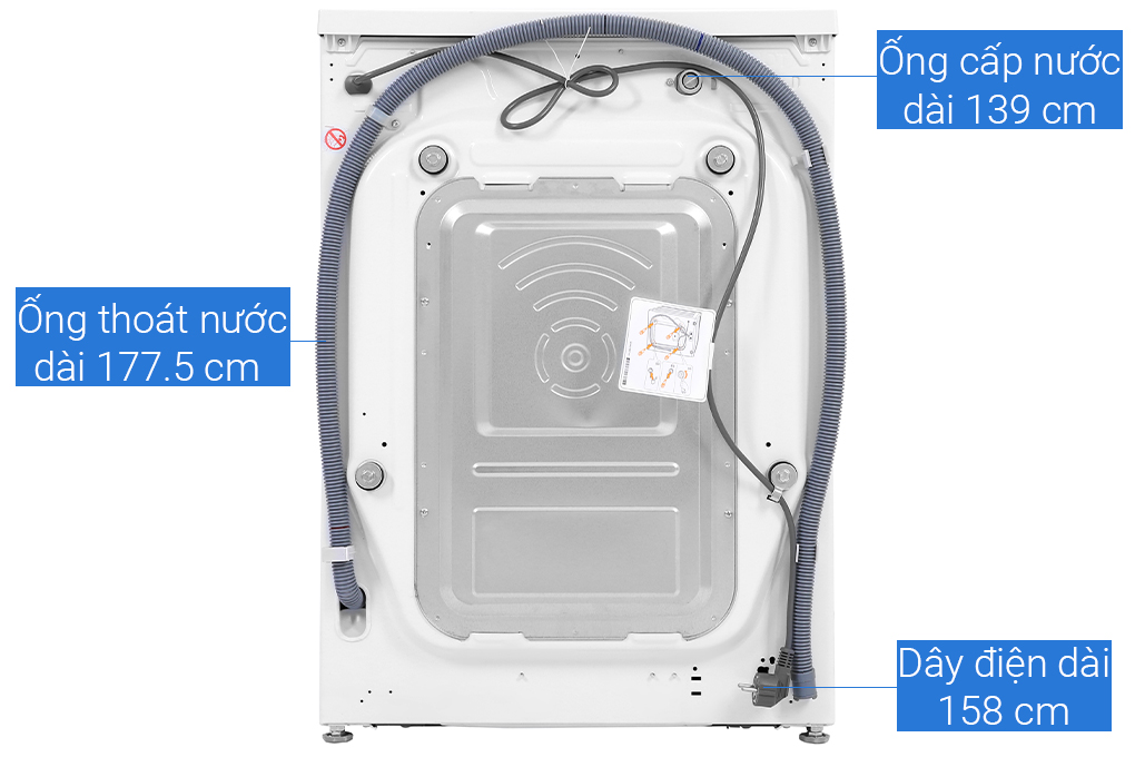 Máy giặt LG Inverter 10.5 kg FV1450S3W Màu Trắng