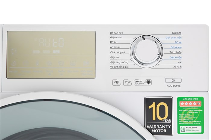 Máy giặt Aqua Inverter 9.5 kg AQD-D950E W
