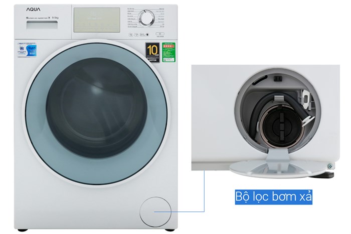 Máy giặt Aqua Inverter 9.5 kg AQD-D950E W