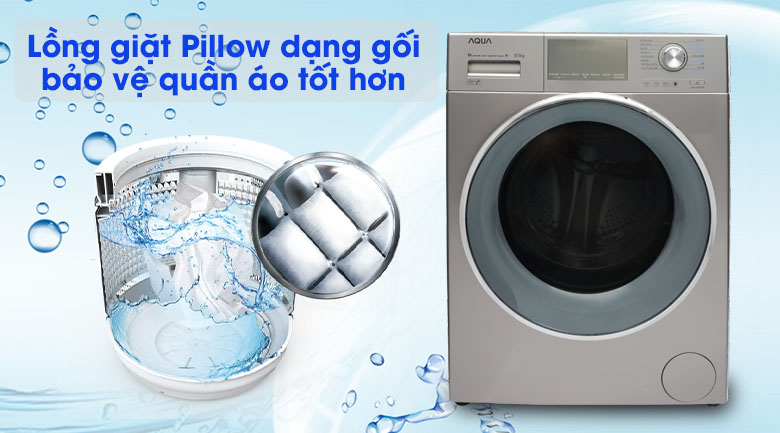 Lồng giặt Pillow - Máy giặt Aqua Inverter 9.5 kg AQD-DD950E S