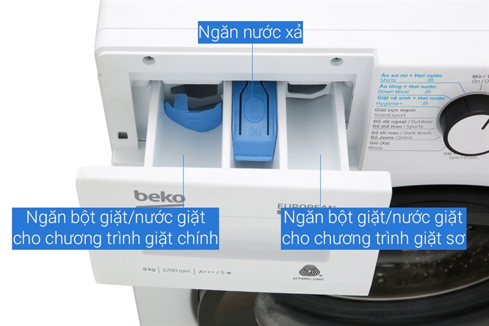 Máy giặt Beko Inverter 9 kg WCV9612XB0ST Màu Trắng