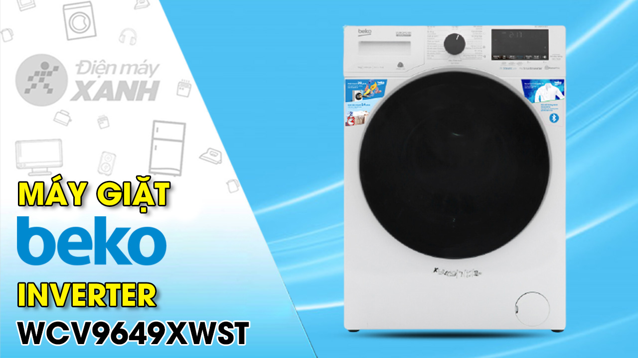 Máy giặt Beko Inverter 9 kg WCV9649XWST