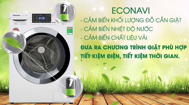 Máy giặt Panasonic Inverter 9 Kg NA-V90FG1WVT
