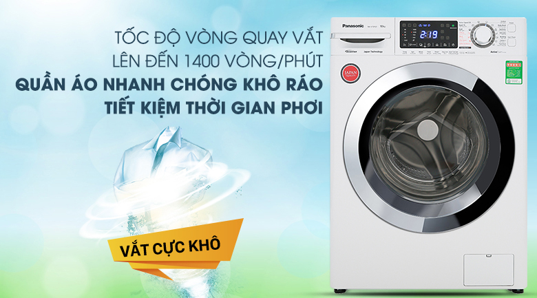 Máy giặt Panasonic Inverter 9 Kg NA-V90FG1WVT