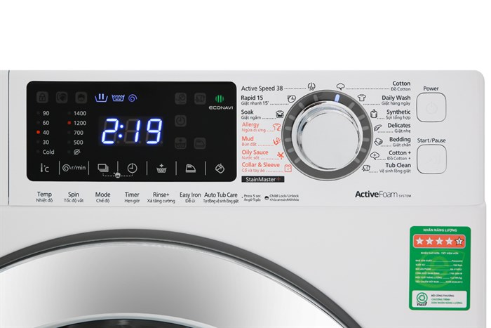 Máy giặt Panasonic Inverter 9 Kg NA-V90FG1WVT Màu Trắng