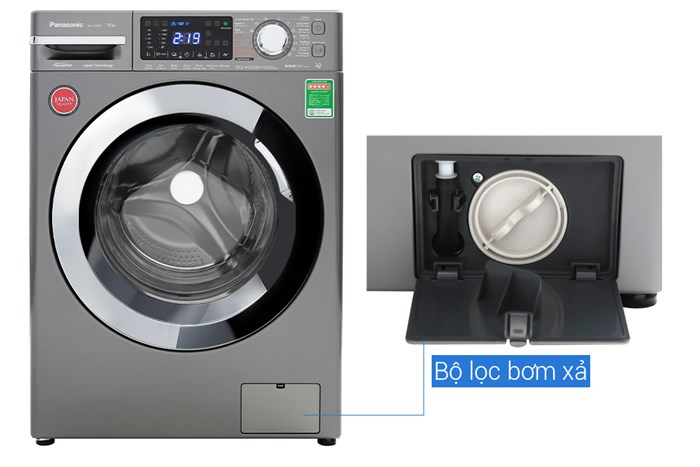 Máy giặt Panasonic Inverter 10 Kg NA-V10FX1LVT Màu Xám