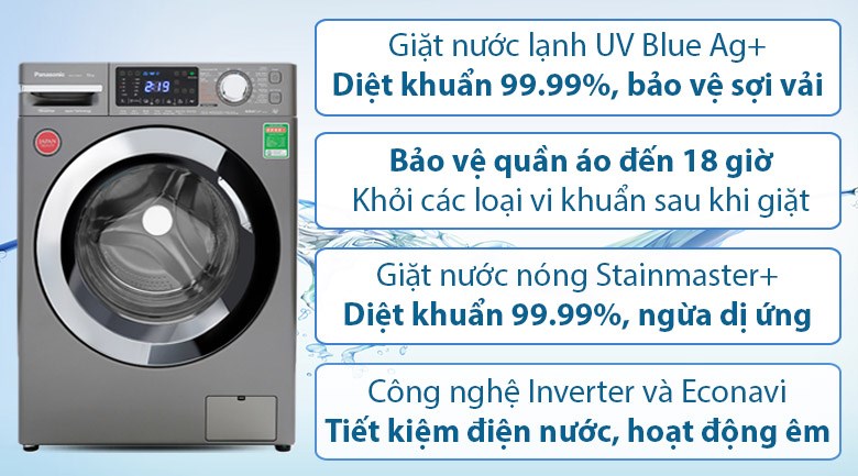 Máy giặt Panasonic Inverter 9 Kg NA-V90FX1LVT - 16