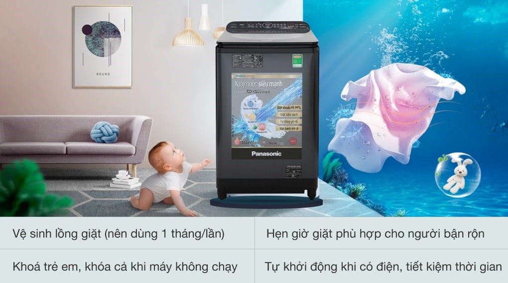 Máy giặt Panasonic Inverter 12.5 Kg NA-FD12VR1BV