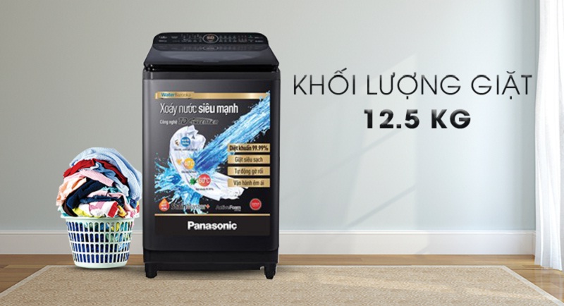 Máy giặt Panasonic Inverter 12.5 Kg NA-FD12VR1BV - Khối lượng giặt 12.5 kg, thích hợp cho gia đình trên 6 thành viên Máy giặt Panasonic Inverter 12.5 Kg NA-FD12VR1BV - Khối lượng giặt 12.5 kg, thích hợp cho gia đình trên 6 thành viên