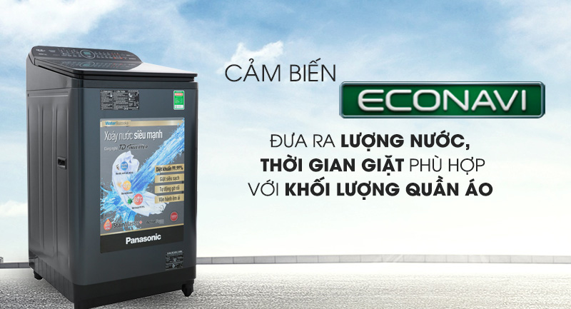 Máy giặt Panasonic Inverter 12.5 Kg NA-FD12VR1BV-Tiết kiệm nước nhờ cảm biến Econavi Máy giặt Panasonic Inverter 12.5 Kg NA-FD12VR1BV-Tiết kiệm nước nhờ cảm biến Econavi