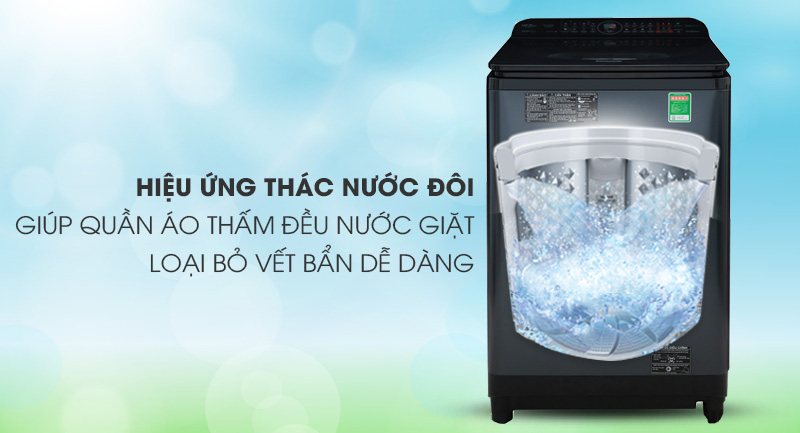 Máy giặt Panasonic Inverter 12.5 Kg NA-FD12VR1BV-Luồng nước mạnh bởi hiệu ứng thác nước đôi Dual Power Cascade Máy giặt Panasonic Inverter 12.5 Kg NA-FD12VR1BV-Luồng nước mạnh bởi hiệu ứng thác nước đôi Dual Power Cascade