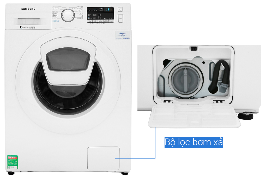 Máy giặt Samsung Addwash Inverter 9 Kg WW90K44G0YW/SV Màu Trắng
