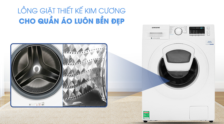 Máy giặt Samsung Addwash Inverter 10 Kg WW10K44G0YW/SV