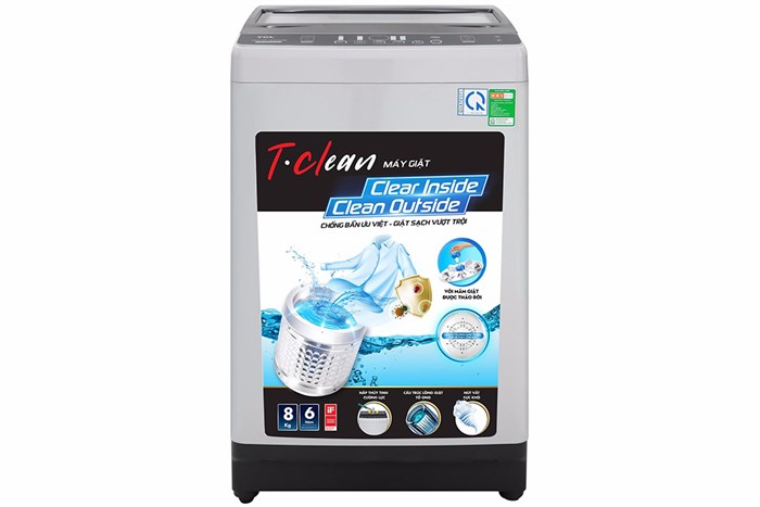 Máy giặt TCL 8 Kg TWA80-B302GM Màu Xám