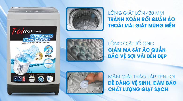 Máy giặt TCL 9 Kg TWA90-B302GM - 2