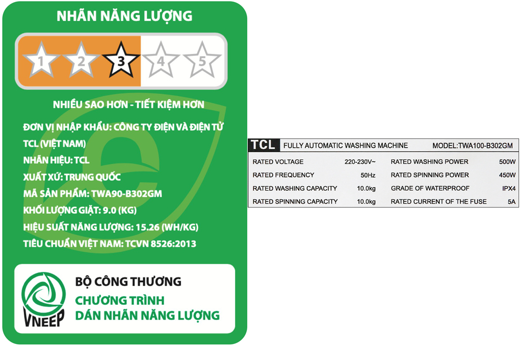 Máy giặt TCL 9 Kg TWA90-B302GM - 20
