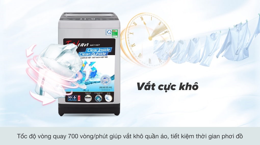 Máy giặt TCL 10 Kg TWA100-B302GM