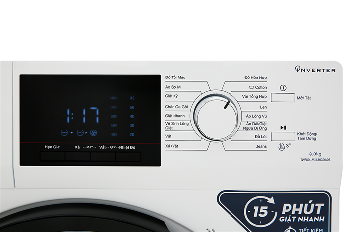 Máy giặt TCL Inverter 8 Kg TWF80-M14303DA03