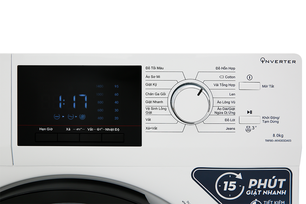 Máy giặt TCL Inverter 8 Kg TWF80-M14303DA03