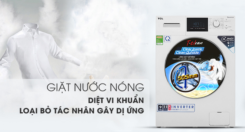 Máy giặt TCL Inverter 9 Kg TWF90-M14303DA03