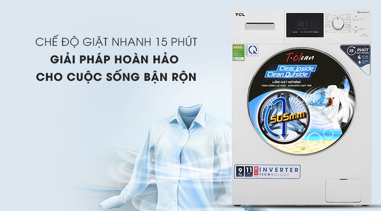 Máy giặt TCL Inverter 9 Kg TWF90-M14303DA03