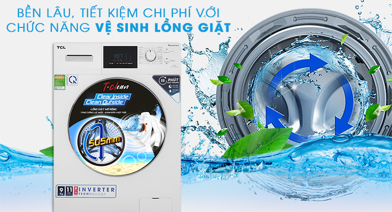 Máy giặt TCL Inverter 9 Kg TWF90-M14303DA03