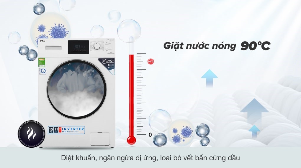 Máy giặt TCL Inverter 10 Kg TWF100-M14303DA03