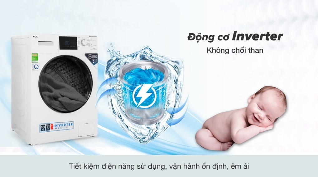 Máy giặt TCL Inverter 10 Kg TWF100-M14303DA03