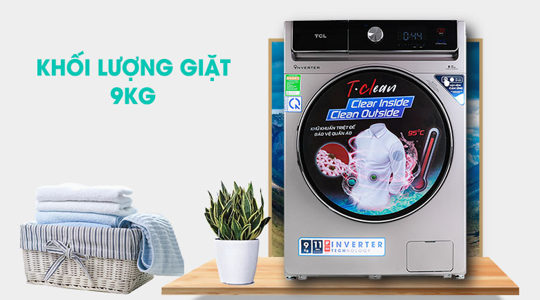 Máy giặt TCL Inverter 9 Kg TWF90-K14508DC04