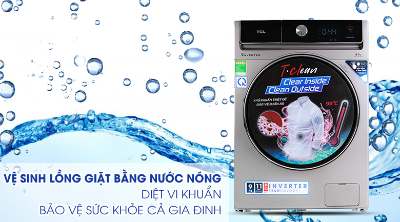 Máy giặt TCL Inverter 9 Kg TWF90-K14508DC04