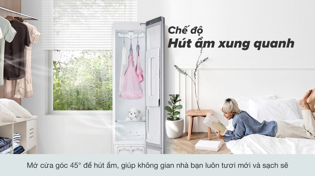 Tủ chăm sóc quần áo thông minh LG 3 móc Styler màu nâu S3RF