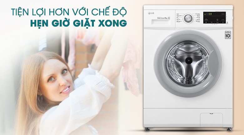 Máy giặt LG Inverter 8 kg FM1208N6W