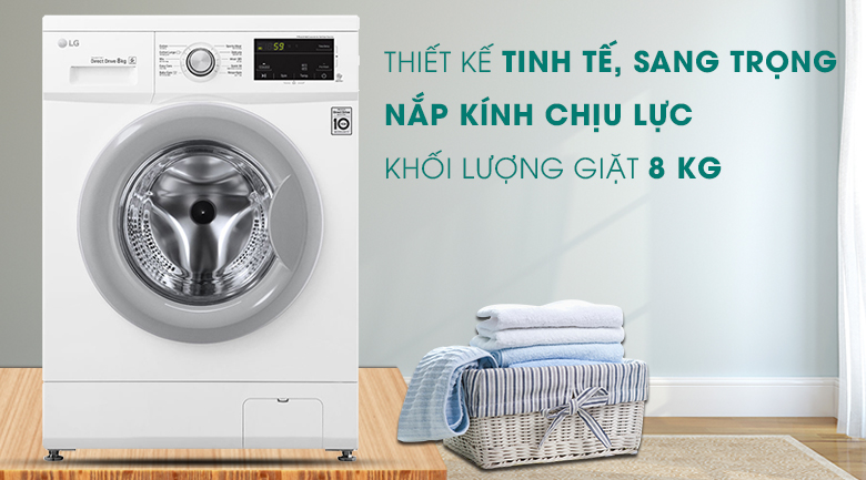Máy giặt LG Inverter 8 kg FM1208N6W