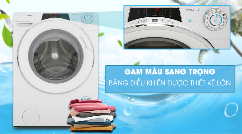 Máy giặt Candy Inverter 9 kg RO 1496DWHC7/1-S