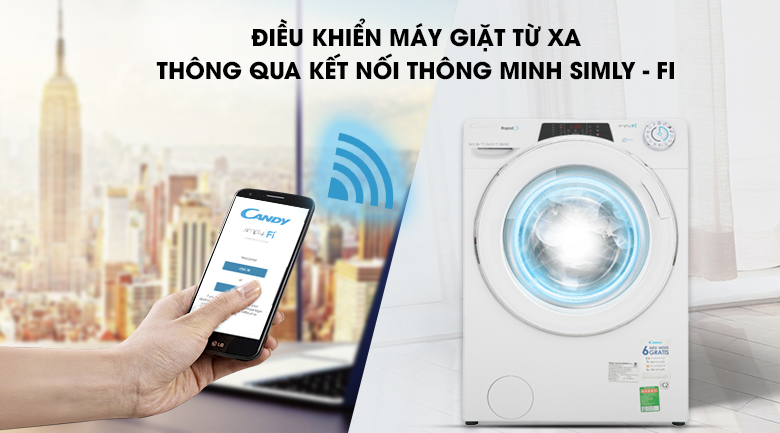Máy giặt Candy Inverter 9 kg RO 1496DWHC7/1-S