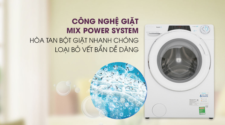 Máy giặt Candy Inverter 9 kg RO 1496DWHC7/1-S