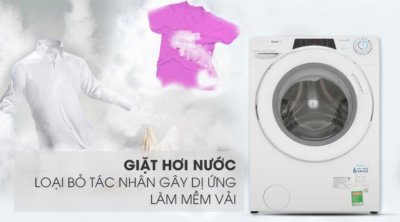 Máy giặt Candy Inverter 9 kg RO 1496DWHC7/1-S