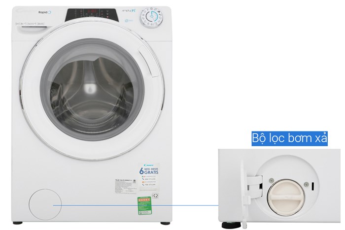 Máy giặt Candy Inverter 9 kg RO 1496DWHC7/1-S