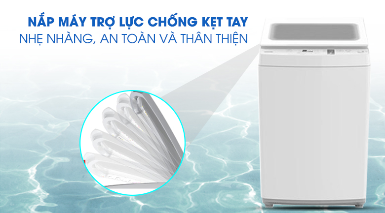 Nắp máy chống kẹt tay - Máy giặt Toshiba 7 kg AW-K800AV(WW)