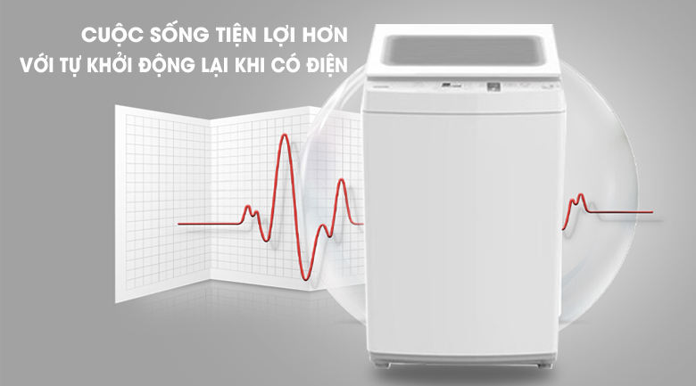 Tự khởi động lại - Máy giặt Toshiba 7 kg AW-K800AV(WW)