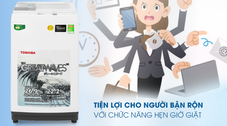 Máy giặt Toshiba 8 kg AW-K900DV(WW)