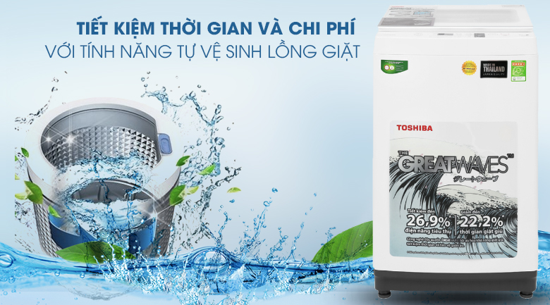 Máy giặt Toshiba 8 kg AW-K900DV(WW)
