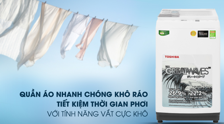 Máy giặt Toshiba 8 kg AW-K900DV(WW)