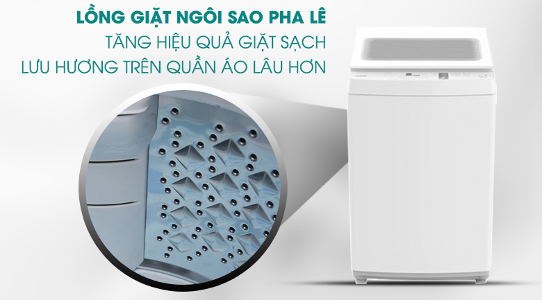 Lồng giặt ngôi sao pha lê Máy giặt Toshiba 8 kg AW-K900DV(WW)