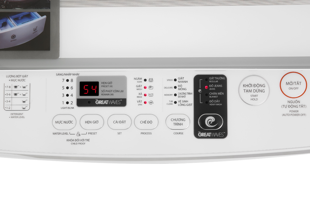 Máy giặt Toshiba 8 kg AW-K900DV(WW) Màu Trắng