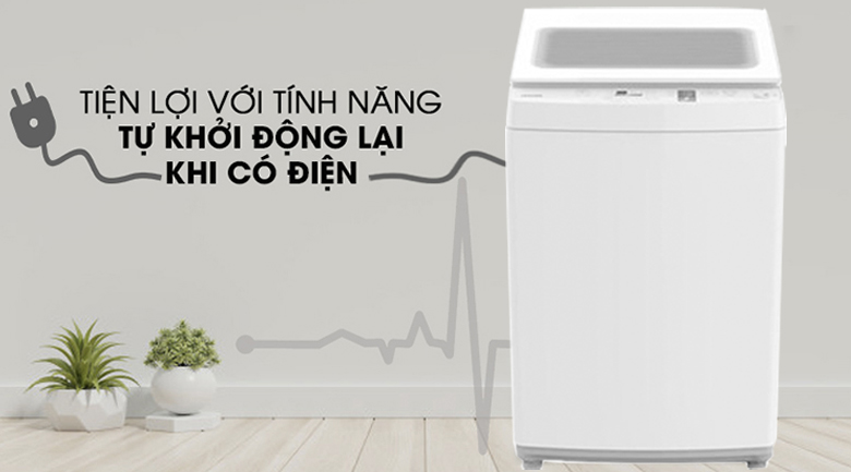 Tự khởi động lại khi có điện - Máy giặt Toshiba 8 kg AW-K900DV(WW)