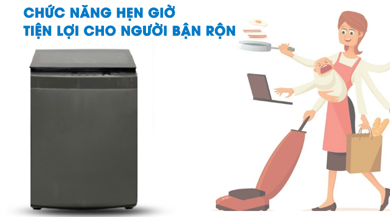Hẹn giờ-máy giặt Toshiba 8 kg AW-K905DV